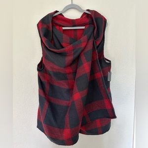 Longline vest poncho shawl